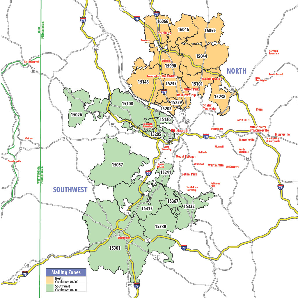 Map of RSVP Pittsburgh